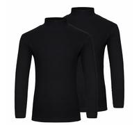 Liabel Lupetto per Bambini (2 Pezzi) Unisex Bimbo/a in Caldo Cotone, Dolcevita Collo Alto, Termico, Morbido, Maglione a Collo Alto Invernale (IT, età, 3 Anni, Regular, Nero)