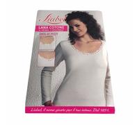 LIABEL maglia intima donna lana bianca manica lunga mod 05321 1046