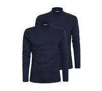 LIABEL Maglia Lupetto Uomo Caldo Cotone Conf da 2 pz, Blu XXL