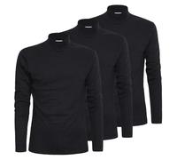 Liabel Maglia Lupetto Uomo Caldo Cotone Conf da 3 pz, Nero M