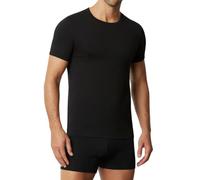 Liabel Maglia Termica Uomo Manica Corta. 1 o 3 T-Shirt Intima in Caldo Cotone 100% Interlock. Girocollo o Collo a Punta. Bianca o Nera (IT, Testo, 3XL, Regular, Regular, 1, Girocollo Nero)