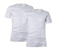 Liabel Maglia Termica Uomo Manica Corta Scollo V 100% Cotone, Art. 2855-53, Pacco da 2, Bianco S