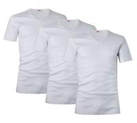 Liabel Maglia Termica Uomo Manica Corta Scollo V 100% Cotone, Art. 2855-53, Pacco da 3, Bianco XL