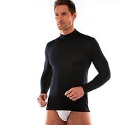 Liabel Maglia Uomo Collo Lupetto Manica Lunga, Misto Lana (50%) - Nero, M-4