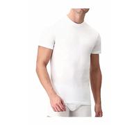 LIABEL Maglietta Intima Uomo Felpata 3-6 Pezzi Girocollo Maglia Uomo in Caldo Cotone Pettinato, Maglia Intima Uomo Invernale 3868G (3 Pezzi Bianco, XXL)