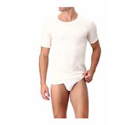Liabel Maglietta Intima Uomo Lana Cotone 80% Lana 2-3-4 Pezzi Maglia Intima Uomo Termica Art 1851-23 (XXL, 4 Pezzi-Bianco Lana)
