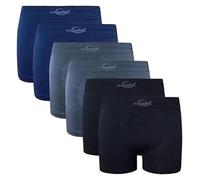 Liabel - Mutande Uomo Boxer - Slip/Boxer da Uomo in Seamless Pacco da 6 Pezzi, Limited Edition (IT, Testo, M, Regular, Regular, 6 Pezzi Assortiti Nero, Grigio, Blu)