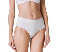 Liabel - (Pacco da 3 e da 6) Mutande da Donna in Cotone Vita Alta Maxi Slip Donna Cotone Nero o Bianche Nudo Culotte da Donna JM25 (IT, Testo, XXL, Regular, Regular, Bianco (Pacco da 6))
