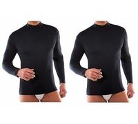 Liabel Pack 2 Lupetto Uomo Cotone Interlock Caldo Vari Colori (2 Pezzi Nero - 6 / XL)