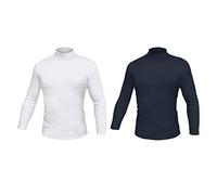 Liabel Pack 2 Lupetto Uomo Cotone Interlock Caldo Vari Colori (Bianco - Blu - 4 / M)