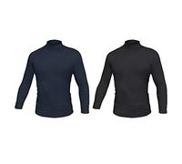 Liabel Pack 2 Lupetto Uomo Cotone Interlock Caldo Vari Colori (Blu - Nero - 6 / XL)