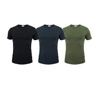 Liabel Pack 3 T-Shirt Uomo Elasticizzato Girogola Vari Colori (Pack 3 T-Shirt Assortito - 7 / XXL)