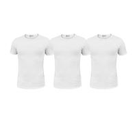 Liabel Pack 3 T-Shirt Uomo Elasticizzato Girogola Vari Colori (Pack 3 T-Shirt Bianco - 6 / XL)