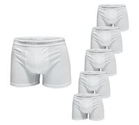 Liabel Pack 6 Paia Slip/Boxer Uomo Cotone Elasticizzato Vari Colori Art.101 (6 Paia Boxer Bianco - 4 / M)