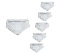 Liabel Pack 6 Paia Slip/Boxer Uomo Cotone Elasticizzato Vari Colori Art.101 (6 Paia Slip Bianco - 5 / L)