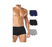 Liabel Set 3 Boxer Uomo Cotone BIELASTICO con Elastico Interno Rivestito S/XXL 3/7 (L - 50, Assortito (1 Nero-1 Blu- 1 Grigio))