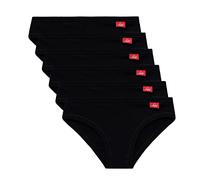 Liabel Slip a Vita Bassa Cotone bielastico Art. 423, 6 Pezzi Nero 2 (XS)