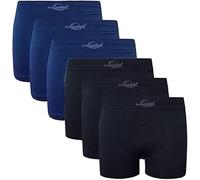 Liabel Slip/Boxer da Uomo Seamless Confezione da 6Pz - Mutande da Uomo in Microfibra Senza Cuciture Made in Italy (SM, Boxer 3neri,3blu)