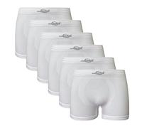 Liabel Slip/Boxer da Uomo Seamless Confezione da 6Pz - Mutande da Uomo in Microfibra Senza Cuciture Made in Italy (XXL, Boxer Bianco)