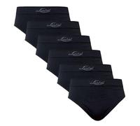 Liabel Slip/Boxer da Uomo Seamless Confezione da 6Pz - Mutande da Uomo in Microfibra Senza Cuciture Made in Italy (XXL, Slip Nero)