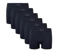 Liabel Slip/Boxer da Uomo Seamless Confezione da 6Pz - Mutande da Uomo in Microfibra Senza Cuciture Made in Italy (L-XL, Boxer Nero)