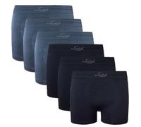 Liabel Slip/Boxer da Uomo Seamless Confezione da 6Pz - Mutande da Uomo in Microfibra Senza Cuciture Made in Italy (XXL, Boxer 3neri,3grigi)