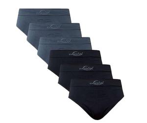 Liabel Slip/Boxer da Uomo Seamless Confezione da 6Pz - Mutande da Uomo in Microfibra Senza Cuciture Made in Italy (LXL, Slip 3neri,3grigi)