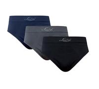 Liabel Slip | Boxer Uomo in Microfibra Senza Cuciture, Confezione da 3 Pezzi. Mutande Uomo in Seamless Made in Italy (IT, Testo, L, XL, Regular, Regular, Slip, Multicolore)