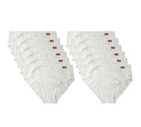 Liabel Slip Midi Donna Cotone Elasticizzato Pacco da 12 pz, Art.T25 Bianco 3 (S)