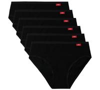 Liabel Slip Midi Donna Cotone Elasticizzato Pacco da 6 pz, Art.T25 Nero 8 (3XL)