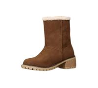 liaddkv Stivaletti invernali da donna, foderati, con tacco a blocco, in pile, caldi, a mezza gamba, da neve, spessi, corti, da cowboy, marrone, 40 EU