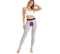 Liaeglam Pantaloni termici da donna con cavallo aperto, mutande lunghe