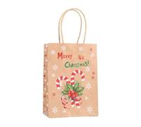 LIAILA Set di 12 Sacchetti regalo natale, 6 motivi di sacchetti regalo di Natale, adatti per feste di Natale, Buste natalizie per regali confezioni, caramelle e snack Bustine regalo natale