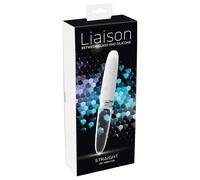 Liaison Straight - vibratore a LED ricaricabile (trasparente-bianco)