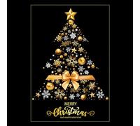 Liakyunf Adesivi Albero Di Natale,Decorazioni Statiche Rimovibili Fai Da Te | Adesivi Dorati Rimovibili Per Albero Di Natale | Per Parete, Porta, Specchio, Casa, Vacanza, Festa, Appartamento