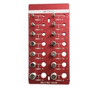 Liakyunf Calibro per Verifica Filettature,Misuratore Dimensioni in Lega di Alluminio,Strumento per Identificazione Bulloni e | Per Riparazione Auto Lavorazione Falegnameria Manutenzione Camion Tubi