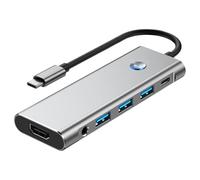 Liakyunf Hub di Espansione USB C,Adattatore Espansione USB C per Computer e Laptop | Strumento di Supporto Trasmissione Dati per Ufficio Professionisti Meeting Casa Riunioni Azienda