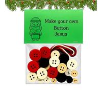 Liakyunf Kit Fai Da Te Per Ornamenti Natalizi Con Bottoni,Decorazioni Festive E Religiose Per Le Feste | Set Fai Da Te Per La Creazione Di Ornamenti A Bottoni Per Natale | Per Donne Famiglia Ragazzi
