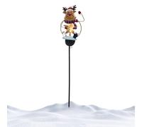 Liakyunf Luci solari natalizie per esterni, illuminazione ambientale, Babbo Natale, pupazzo di neve, decorazioni natalizie solari, per cortile, prato, patio, portico, sentiero, paesaggio, passerella