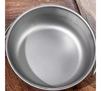 Liakyunf Padella da Campeggio | Titanio con Manico Pieghevole - Utensili da Campeggio Tegame da Escursionismo,per Cottura su Fuoco Escursionismo Caccia Cucina Domestica