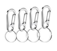 Liakyunf Porta Targhetta per Cane | 4 Pezzi Moschettoni Rapidi Acciaio per Collari Animali - o per Posizionamento Fixing Attività All'aperto Escursionismo Viaggio Casa Uscite,per Attività Domestiche