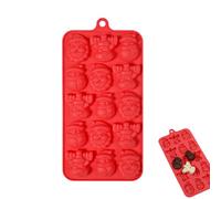 Liakyunf Silicone Natale - Vassoio Antiaderente da 15 Cavità | Stampo in Silicone Alimentare per le Feste - Per Caramelle Gommose, Cioccolato, Ghiaccio, Gelatina,