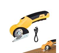 Liakyunf Taglierina Elettrica per Cartone | Taglierina Rotante da 320 Giri Minuto con Blocco Sicurezza e Luce LED,Elettriche Ergonomiche per Cartone Legno Garage | Tappeti Industriali Cucina