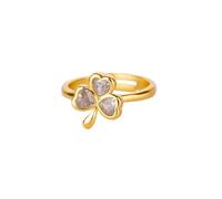 LIALTAOYA Lo zircone squisito dell'acciaio inossidabile squilla il commercio all'ingrosso versatile Dropshipping dei gioielli versatili classici regolabili alla moda di colore dell'oro(JZ8364G)