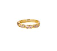 LIALTAOYA Lo zircone squisito dell'acciaio inossidabile squilla il commercio all'ingrosso versatile Dropshipping dei gioielli versatili classici regolabili alla moda di colore dell'oro(JZ8358G)
