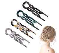 Lialys Hair Pin, Lialys - Fermagli per capelli, 4 pezzi, a forma di U, alla francese, per capelli, Prestige, eleganti fermagli per capelli da donna, adatti a tutti i tipi di capelli (C)