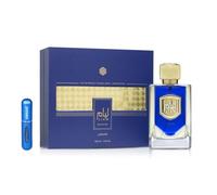 Liam Blue Shine Eau de Parfum 100 ml, profumo arabo unisex a lunga durata, con atomizzatore ricaricabile 5 ml, fragranza duratura con note agrumate, fruttate e legnose (Liam Blue Shi)
