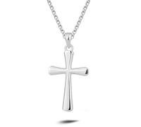 liameya Iced Out, collana a croce da uomo, in argento con ciondolo a forma di croce, per Pasqua, Cross Necklace Hip Hop, regalo per ragazze, wenige, Zirconia cubica, Non hanno