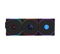 Lian Li 12RTLLCD1W3B sistema di raffreddamento per computer Case per computer Ventilatore 12 cm Nero