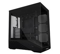 Lian Li Case per PC Mid-Tower V100 ATX, striscia LED RGB, design della piattaforma display con vetro temperato, supporto GPU da 415 mm, radiatore da 360 mm, I/O laterale e flusso d'aria ottimizzato